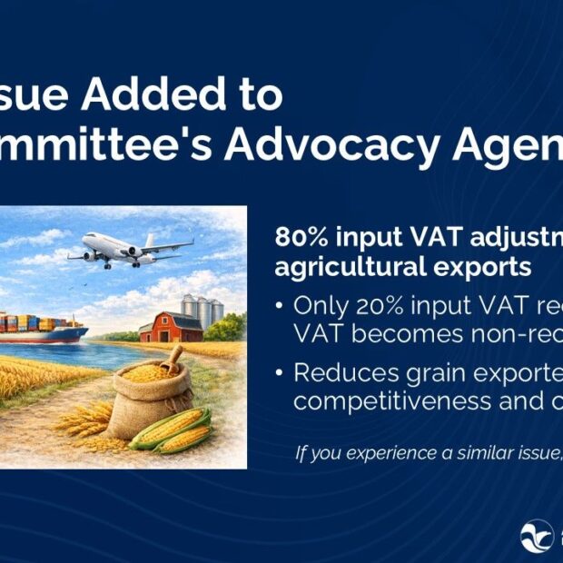 Grain Exporters’ VAT Refund Issue Added to AmCham Tax Advocacy Agenda